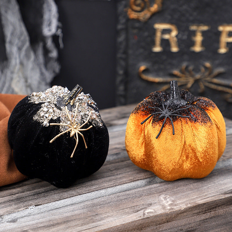 Nordic-Style Simulated Spider Pumpkin Doll Halloween Gift Ornament