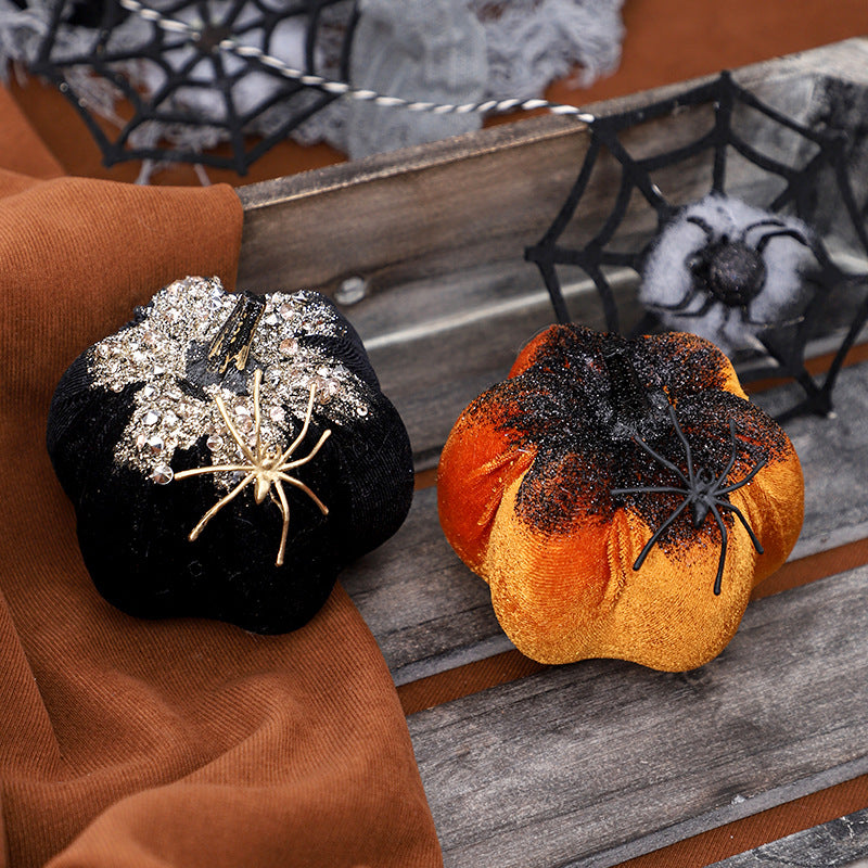 Nordic-Style Simulated Spider Pumpkin Doll Halloween Gift Ornament