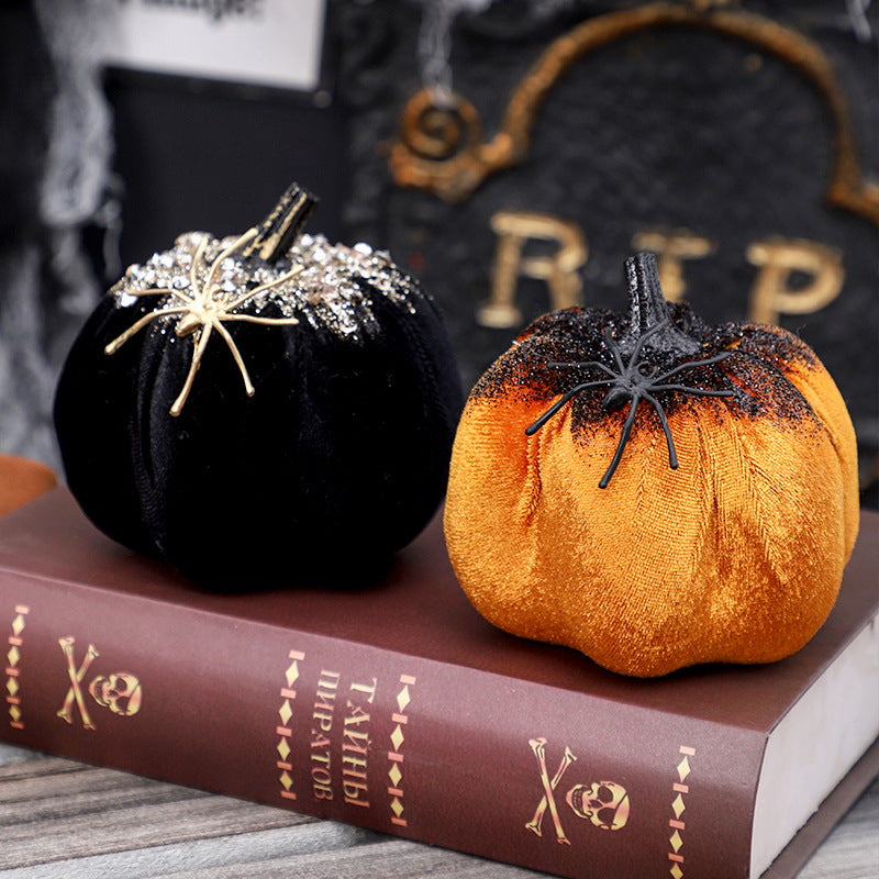 Nordic-Style Simulated Spider Pumpkin Doll Halloween Gift Ornament