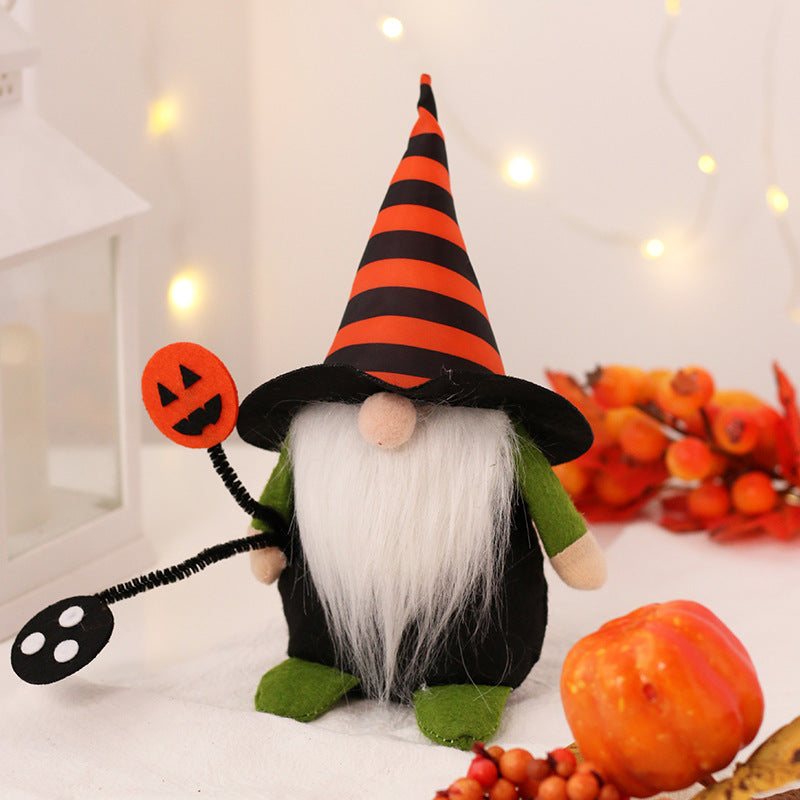 Cute Faceless Witch Doll Halloween Tabletop Ornament