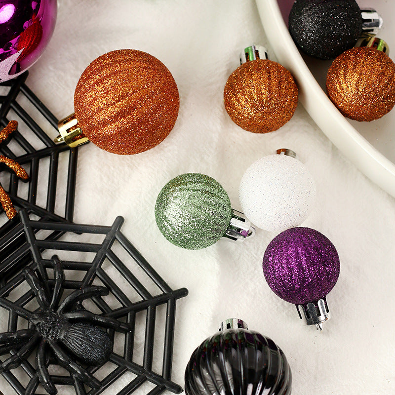 41-Piece Painted Skeleton Ball Decor Set Halloween Party Pendant
